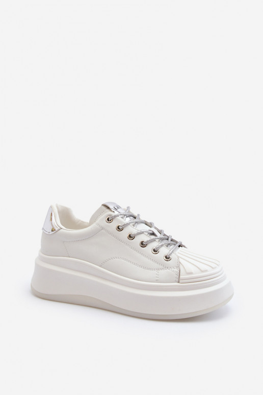 Oda Sneakers modelio batai Moteriškos su platforma GOE NN2N4033 baltos spalvos