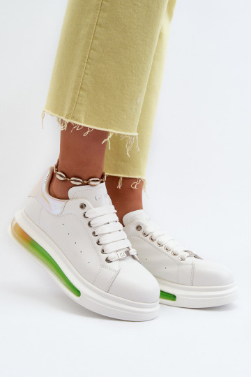 Sneakers modelio batai Moteriškos Oda GOE NN2N4029 baltos spalvos 2
