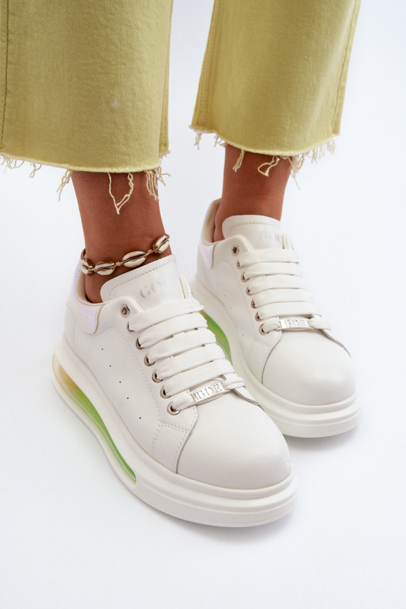 Sneakers modelio batai Moteriškos Oda GOE NN2N4029 baltos spalvos