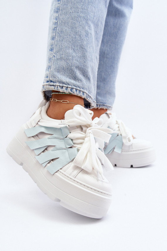 Zazoo 2F-7033 Sneakers modelio batai su platforma mėlynos spalvos