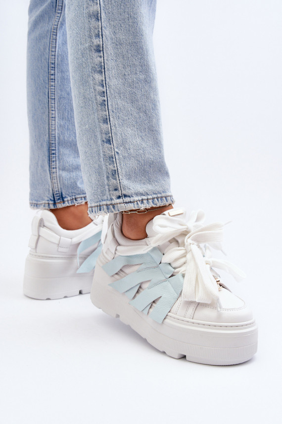 Zazoo 2F-7033 Sneakers modelio batai su platforma mėlynos spalvos