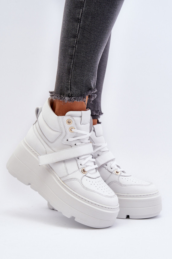 Zazoo 3450 Oda Sneakers modelio batai Moteriškos baltos spalvos