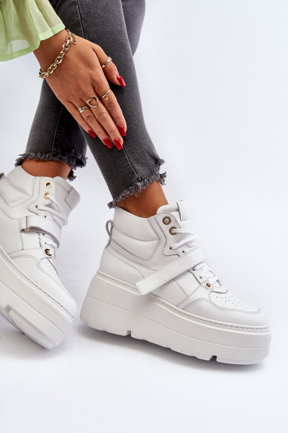 Zazoo 3450 Oda Sneakers modelio batai Moteriškos baltos spalvos