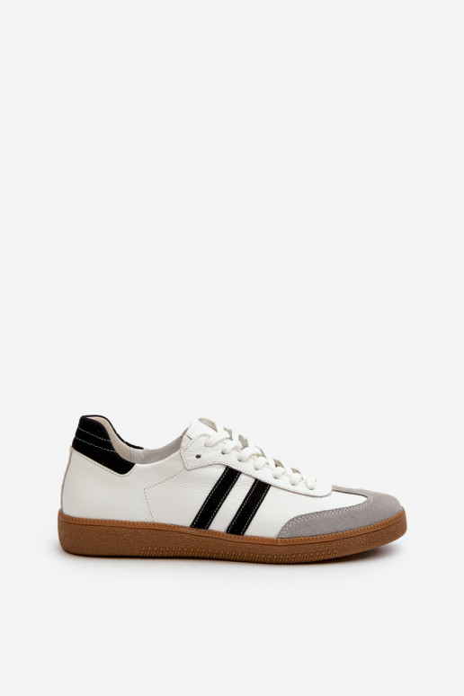 Zazoo N1068 Oda Žemas Sneakers modelio batai Moteriškos baltos spalvos