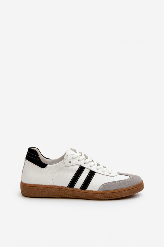 Zazoo N1068 Oda Žemas Sneakers modelio batai Moteriškos baltos spalvos