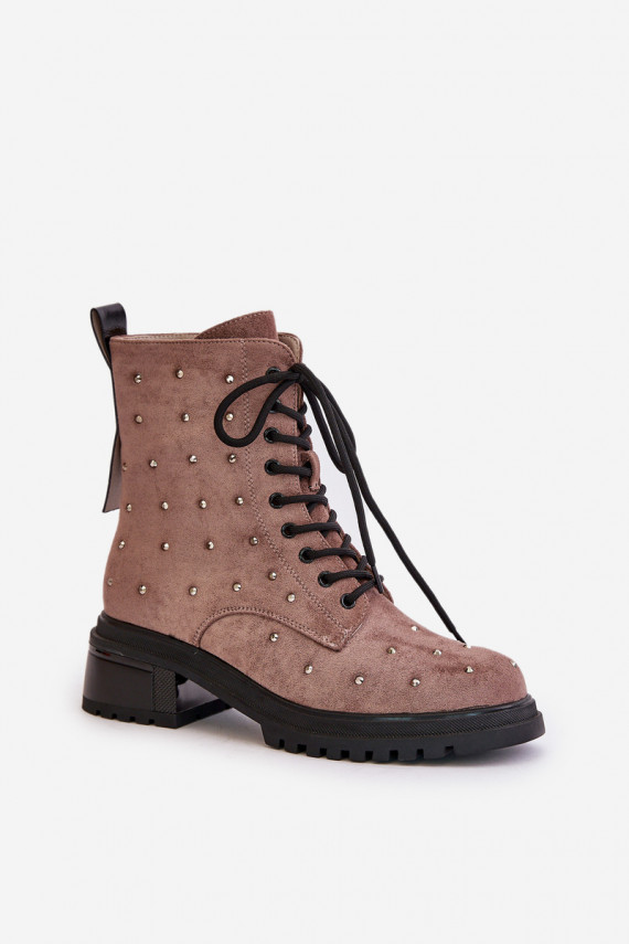 Dekoruotos aulinukai Moteriškos pašiltinti D&A MR880-017 molio spalvos