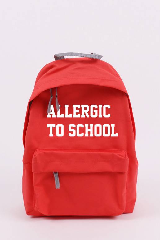 Raudona kuprinė Allergic to School