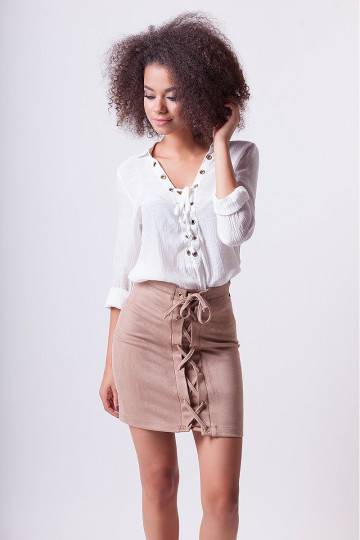 Sijonas "Latte Lace Up" 2