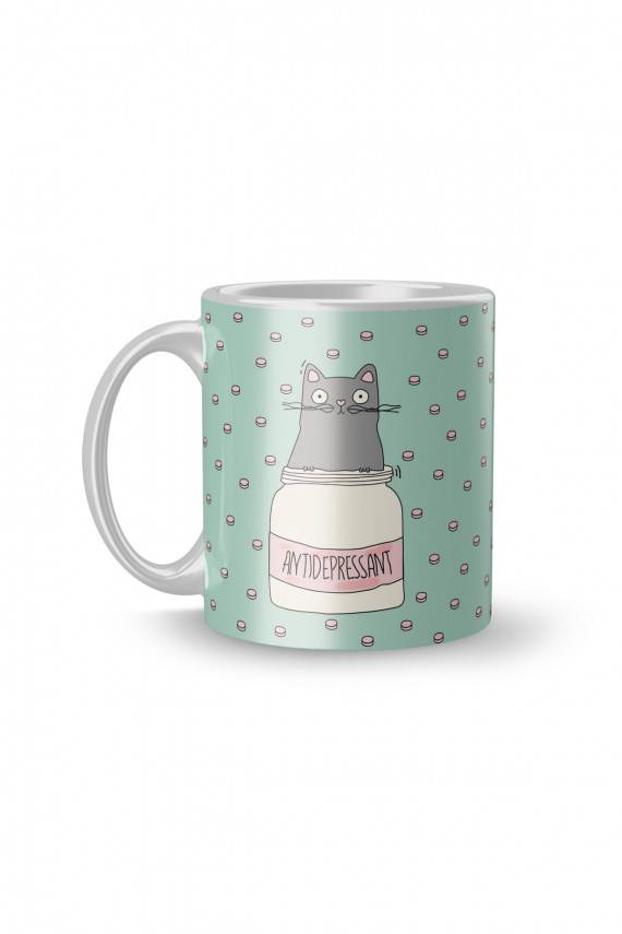 Keramikos puodelis Antidepressant