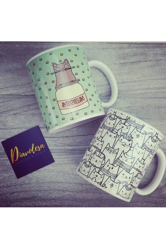 Keramikos puodelis Antidepressant