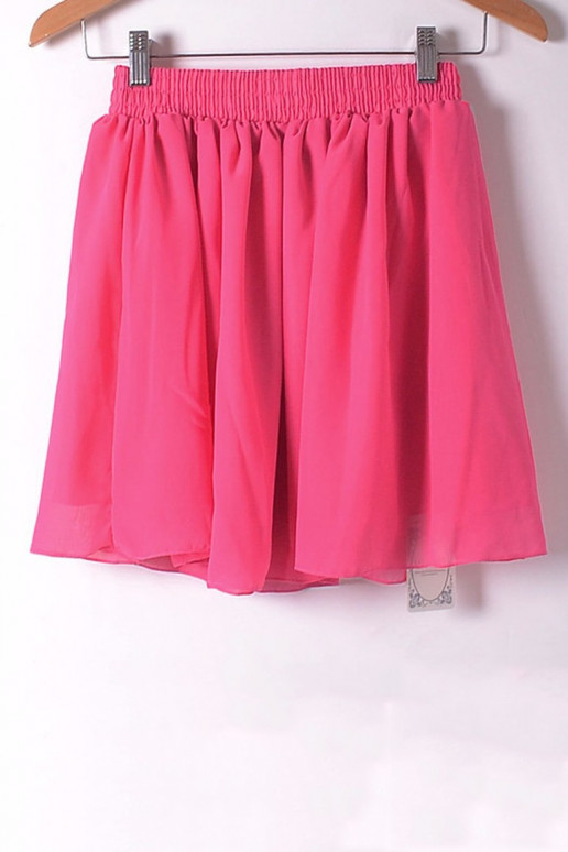 Vintažinis rožinis šifoninis sijonas