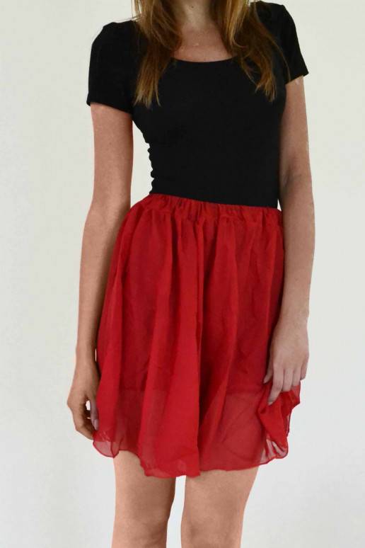 Vintažinis šifoninis sijonas "Strawberry"