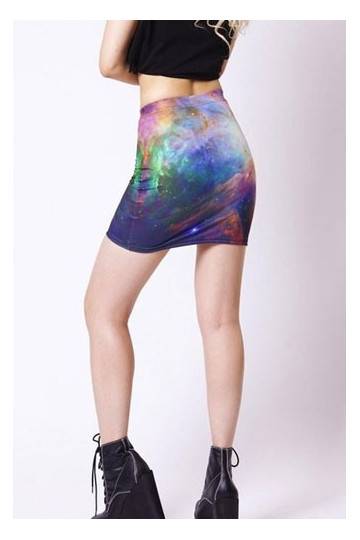 Mini "FullPrint" sijonas "Galaxy Nebula" 2