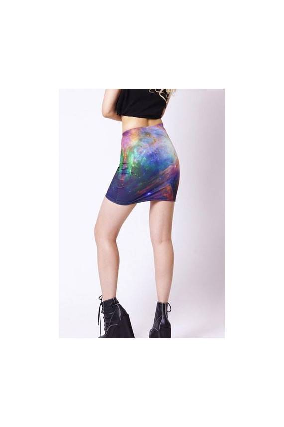 Mini "FullPrint" sijonas "Galaxy Nebula"