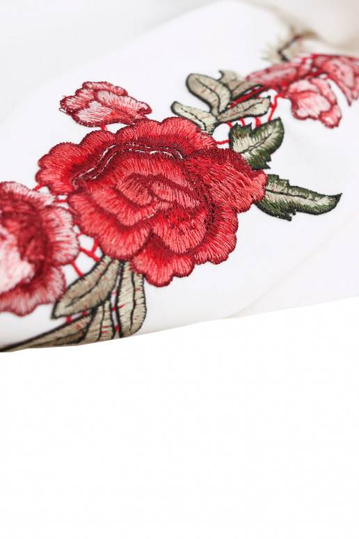 Baltas džemperis Rose Patches