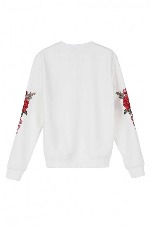 Baltas džemperis Rose Patches