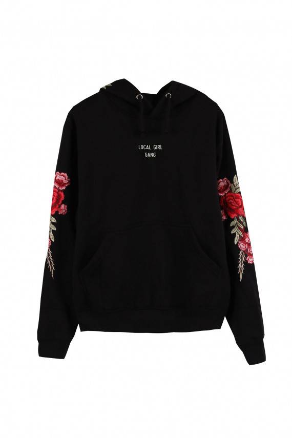Juodas džemperis Local Girl Gang