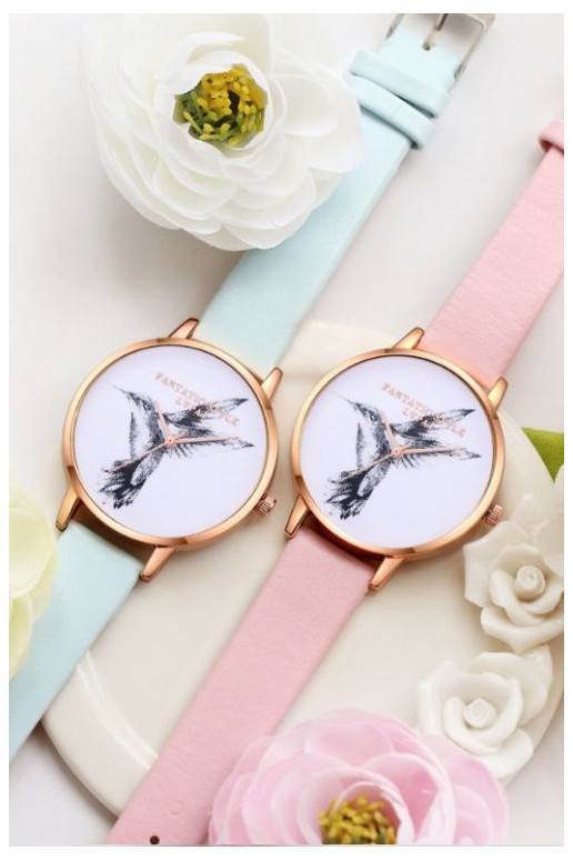 Laikrodis "Colibri" su šviesiai mėlyna apyranke