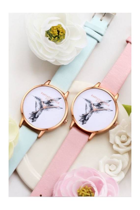 Laikrodis "Colibri" su šviesiai mėlyna apyranke