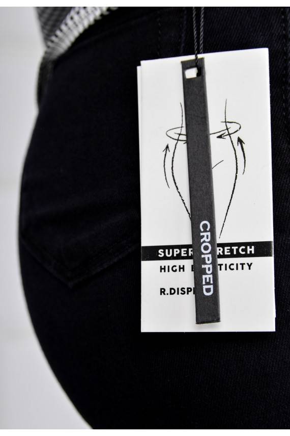 Juodos tamprios kelnės aukštu liemeniu