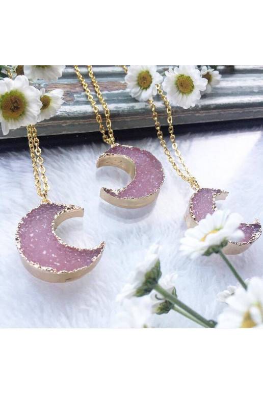Kaklo papuošalas "Magic Pink Moon" Kaklo papuošalas "Magic Pink Moon"