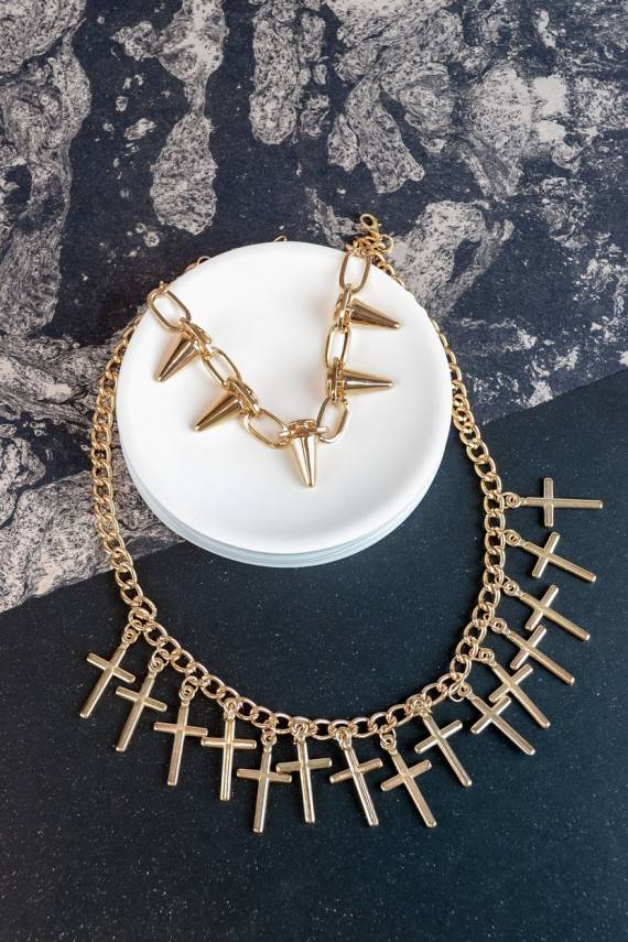 Papuošalų derinys "Glam Rock Crosses"