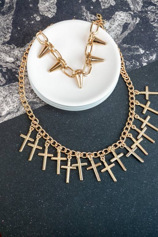 Papuošalų derinys "Glam Rock Crosses"