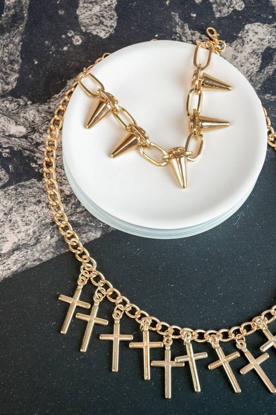 Papuošalų derinys "Glam Rock Crosses"