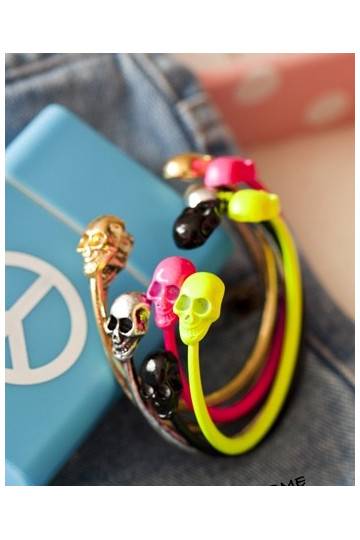 Spalvotos apyrankės "Skulls"