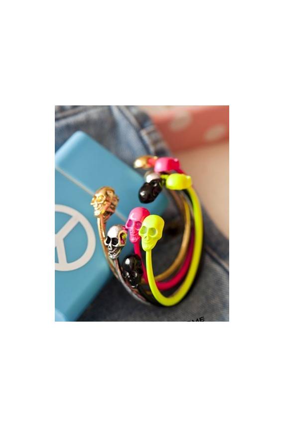 Spalvotos apyrankės "Skulls"