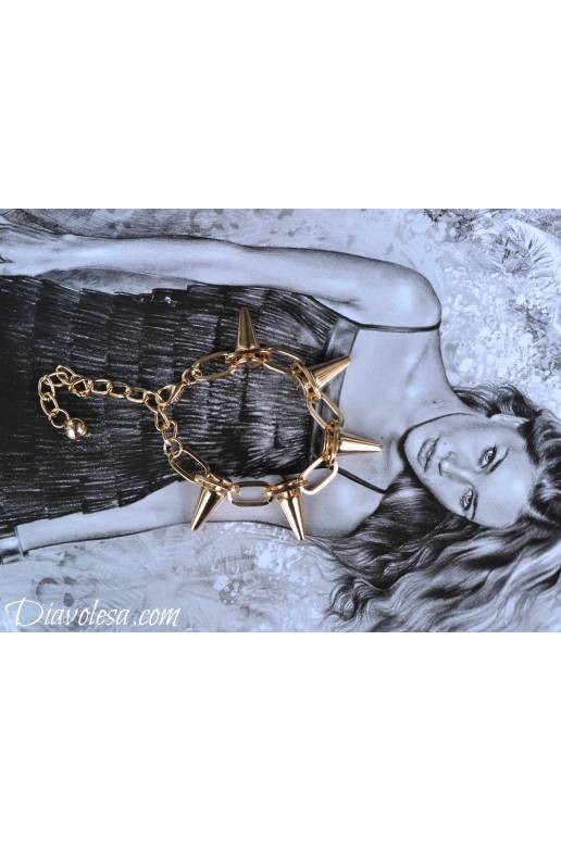 Apyrankė "Bokšteliai" aukso spalvos Apyrankė "Bokšteliai" aukso spalvos