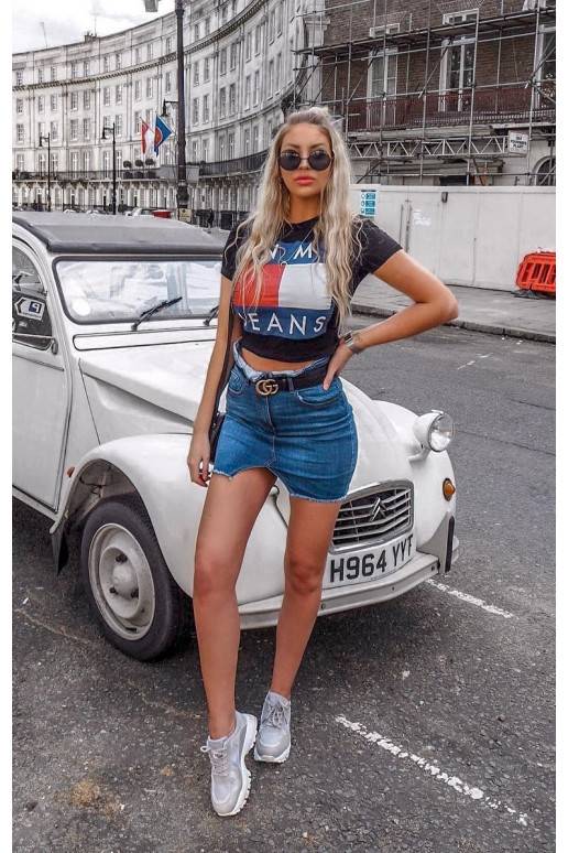 Džinsinis sijonas "Cut Away Front"