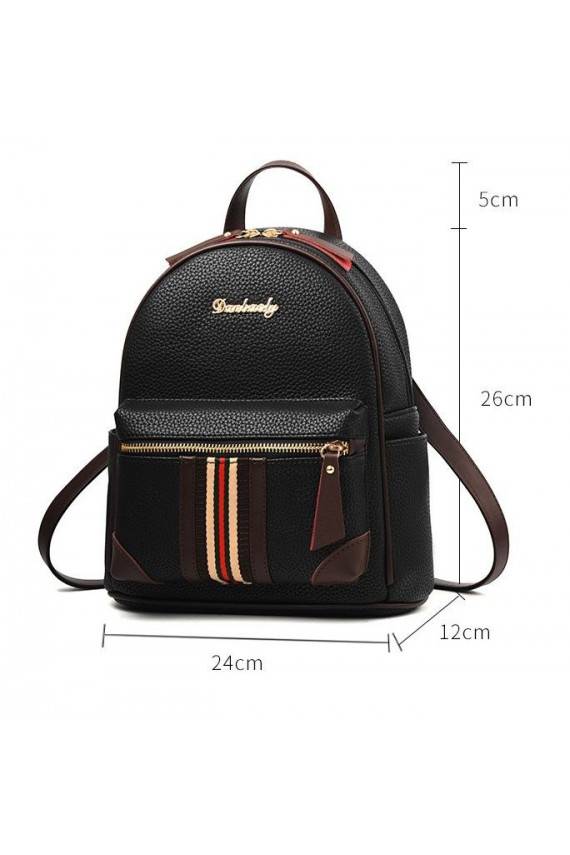 Stilinga juodos spalvos mini kuprinė