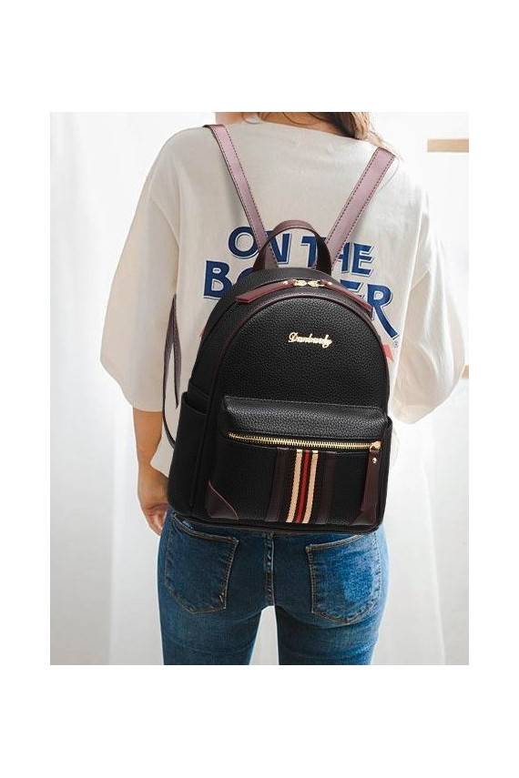 Stilinga juodos spalvos mini kuprinė