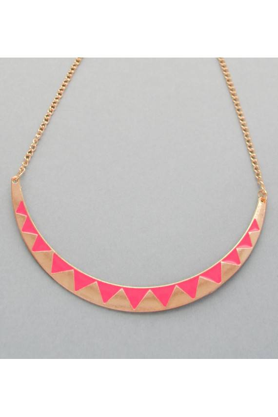 Kaklo papuošalas "Pusmėnulis", rožinis