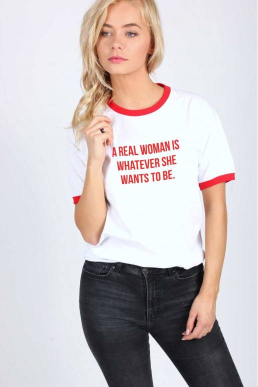 Marškinėliai Ringer Real Woman