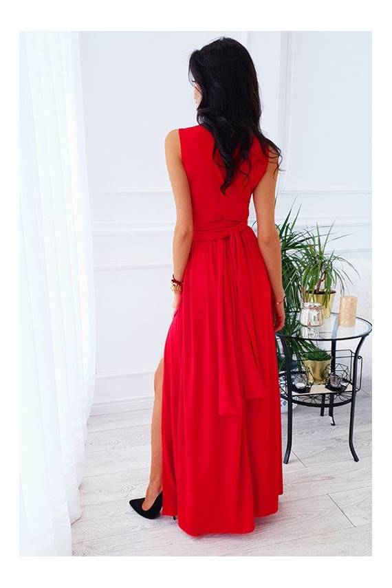 Elegantiška ilga suknelė su skeltuku priekyje "Lorena"