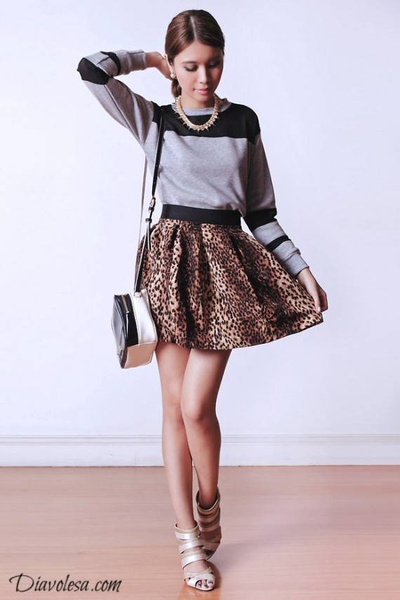 Sijonas "Leopard chick"  - 1