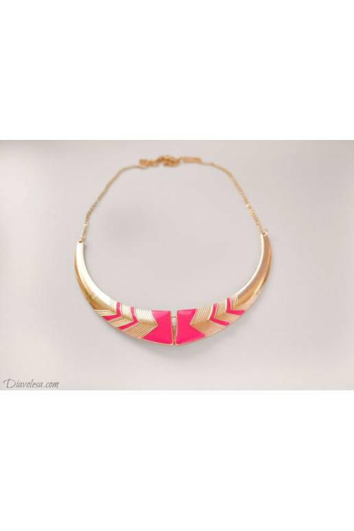 Kaklo papuošalas "Queen of Africa", rožinis Kaklo papuošalas "Queen of Africa", rožinis