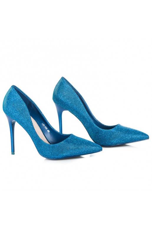 Blizgantys mėlynos spalvos bateliai...