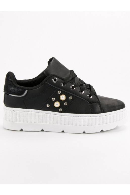 Juodos spalvos batai su platforma