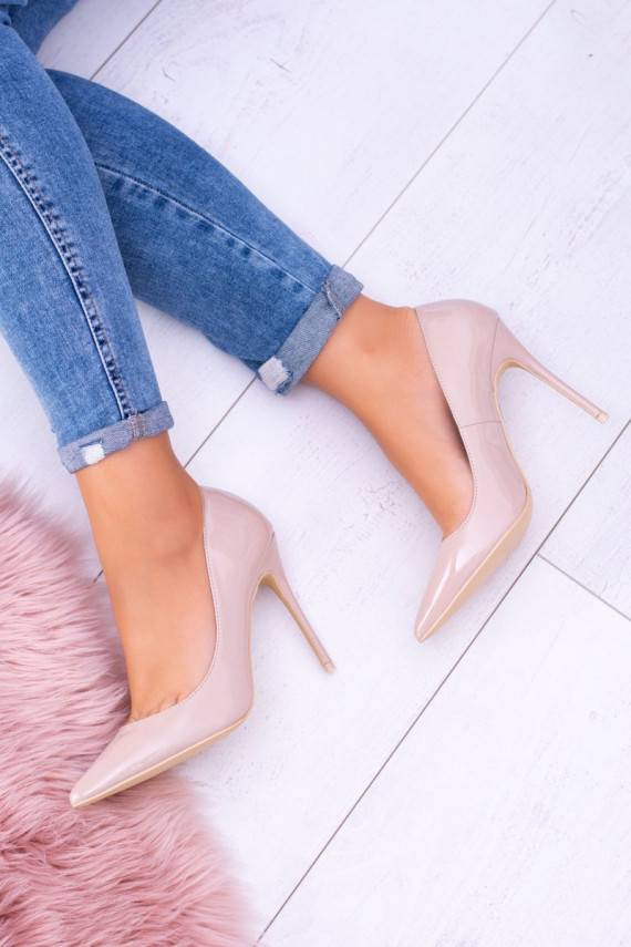 aukštakulniai bateliai Moteriški Lu Boo su kulniukais Laque Smėlio spalvos Belluci