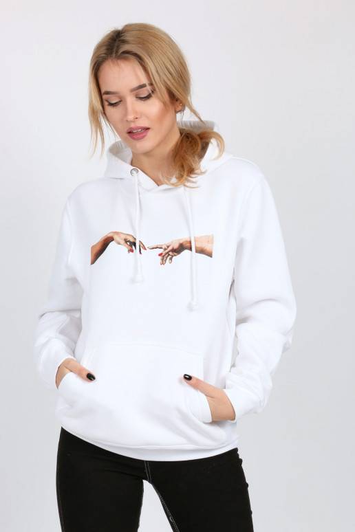 Džemperis su gobtuvu Michelangelo woman hands