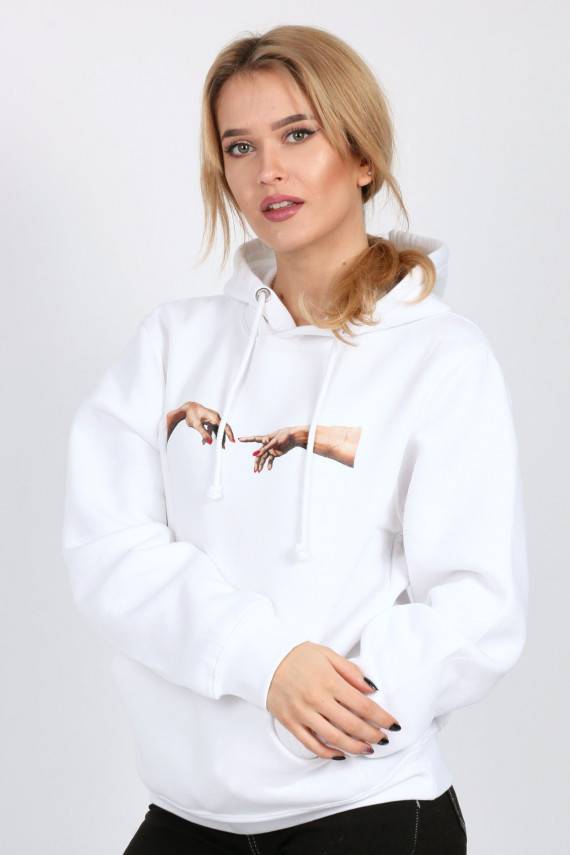 Džemperis su gobtuvu Michelangelo woman hands