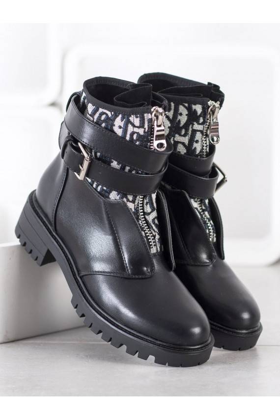 Madingos auliniai batai su užtrauktukais 