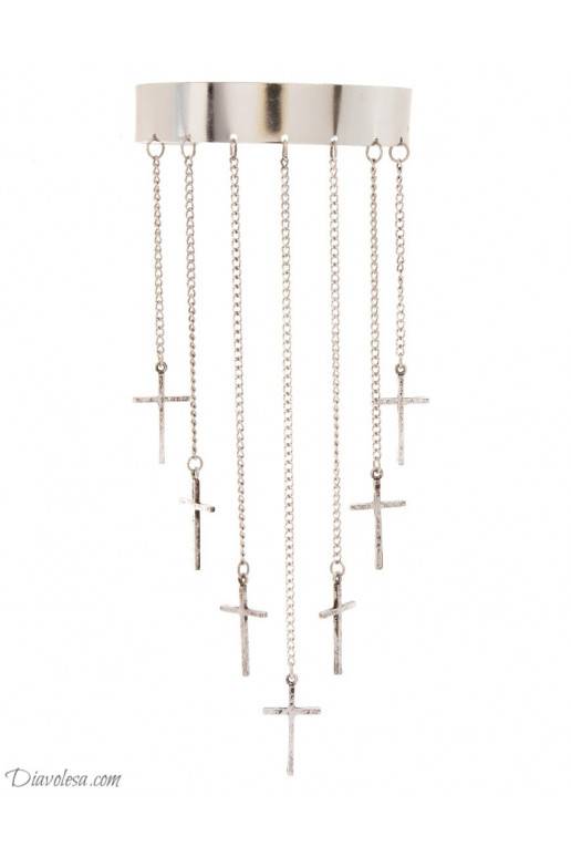 Apyrankė "Crosses", sidabro