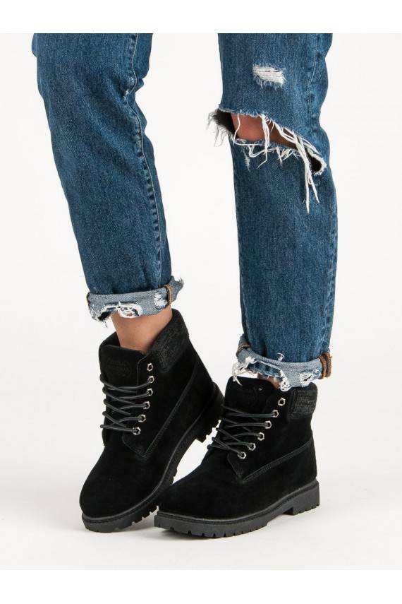 juodos spalvos aulinukai iš natūralios odos