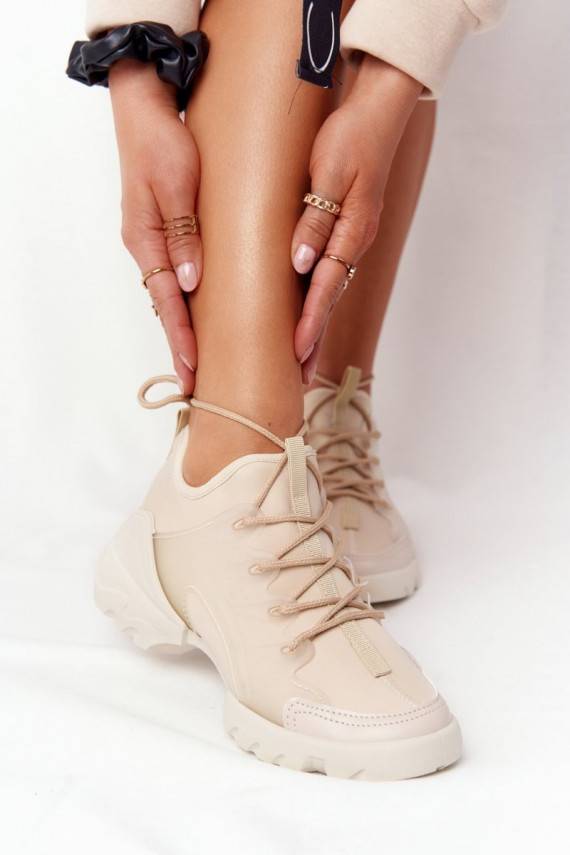 Stilingi laisvalaikio bateliai smėlio spalvos Born This Way