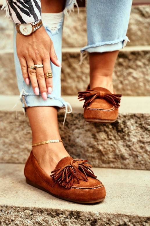   Mokasinai  Natūralios odos rudos spalvos 04830