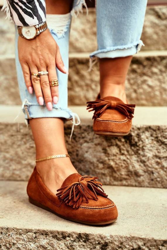   Mokasinai  Natūralios odos rudos spalvos 04830